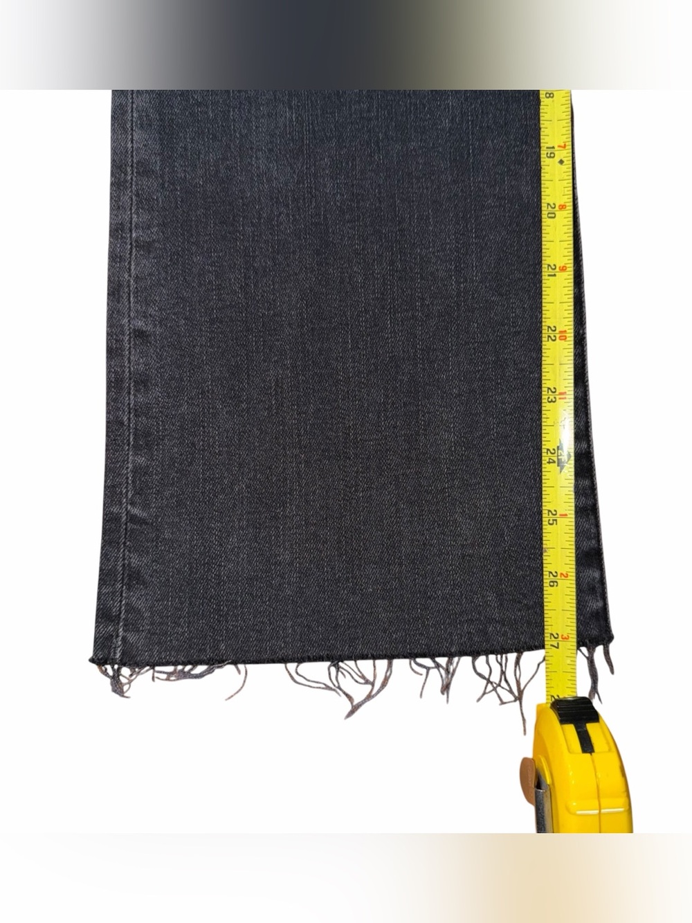 Madewell Mid-Rise Kick Out Crop Jeans Raw Hem Black Wash Women’s 28 - Picture 4 of 9